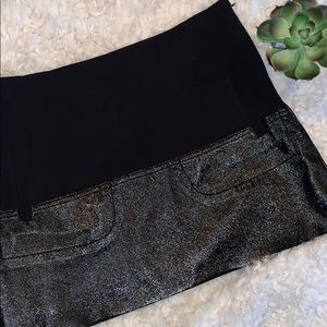 Worthington Mixed Media Mini Pleather Aline Skirt